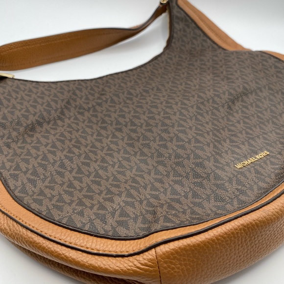 Michael Kors Tan and Brown Hobo Bag